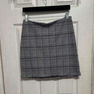 H&M Black and White Checkered Pencil Skirt